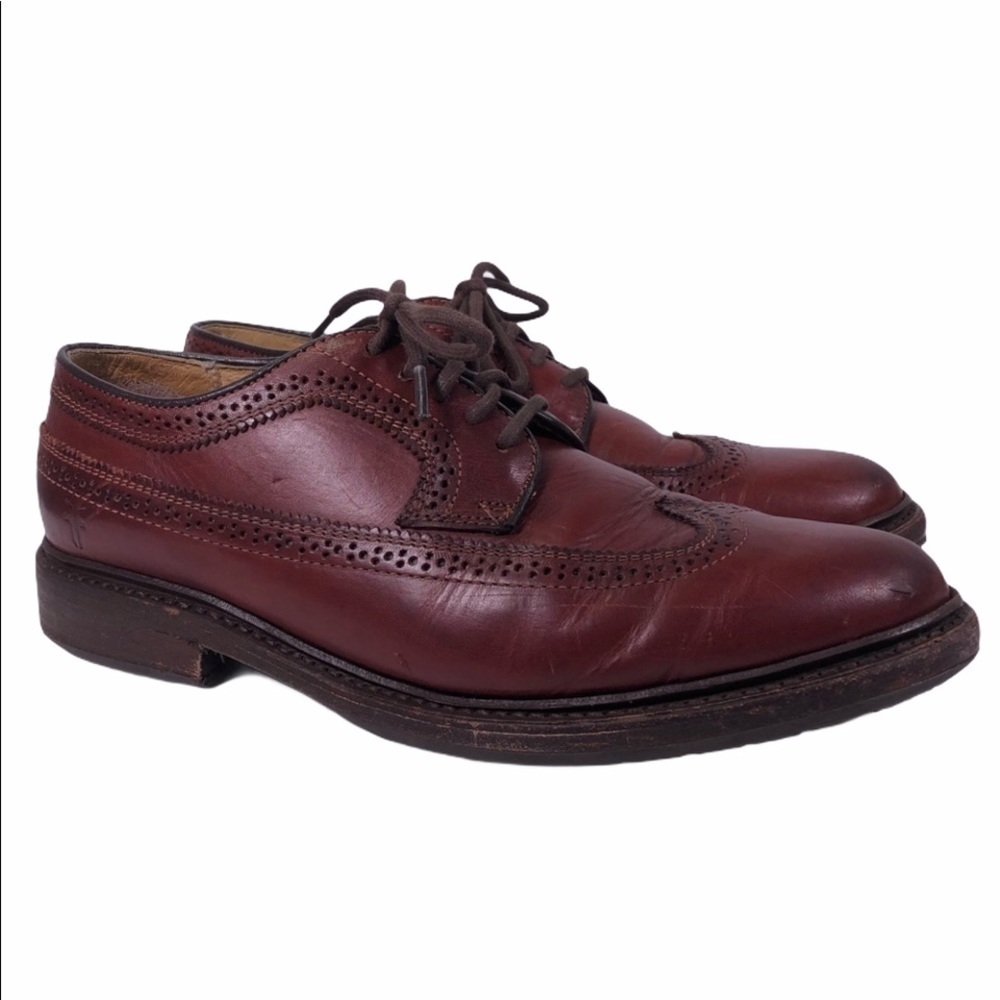 Frye Shoe Company Red Leather Oxford Shoes